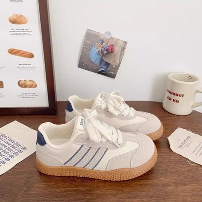 2025 осень новые ретро моральные тренировочные туфли женские универсальные маленькие белые туфли кампус легкие дышащие повседневные спортивные туфли женские