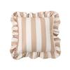 Striped Pillow Case Cover Lotus Leaf Skirt Edge Soft Pillowcase Home Decor Velvet Bedding Pillow Cover Bedroom Living Room