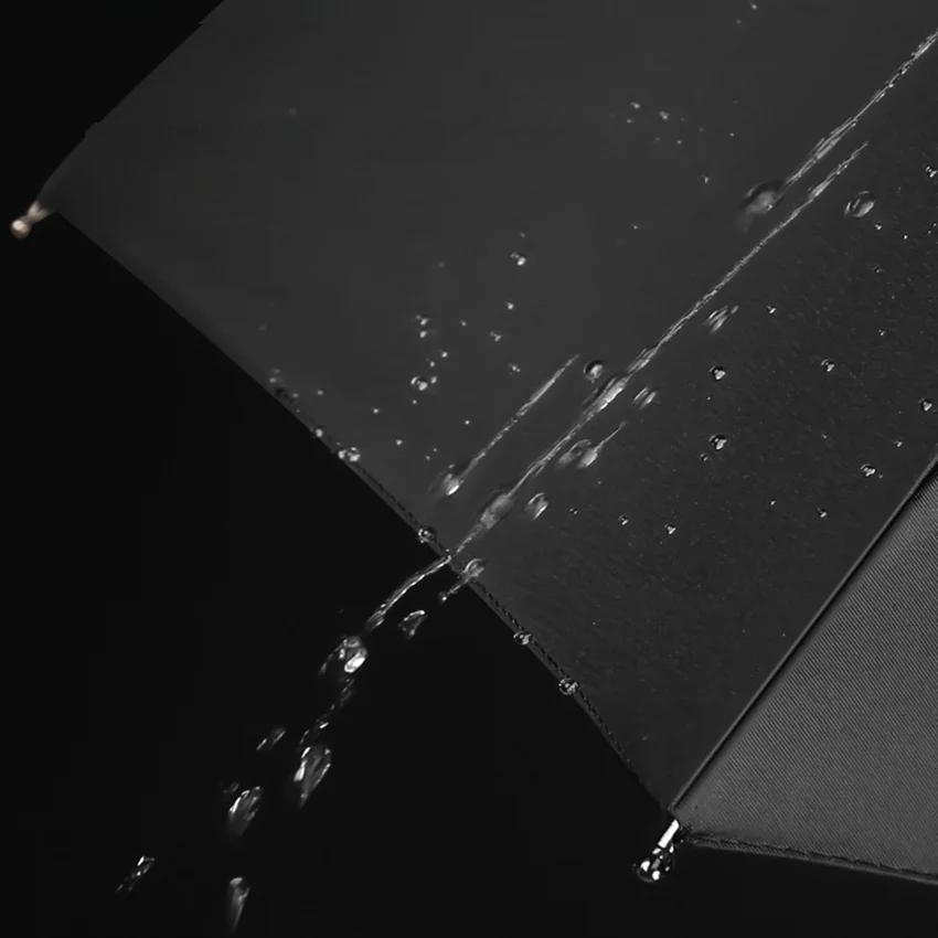 Guarda-chuva UV Totalmente Automático, Windproof, Reflective Stripe, Reverse Fold, Carabiner Handle, Viagem, Homens E Mulheres