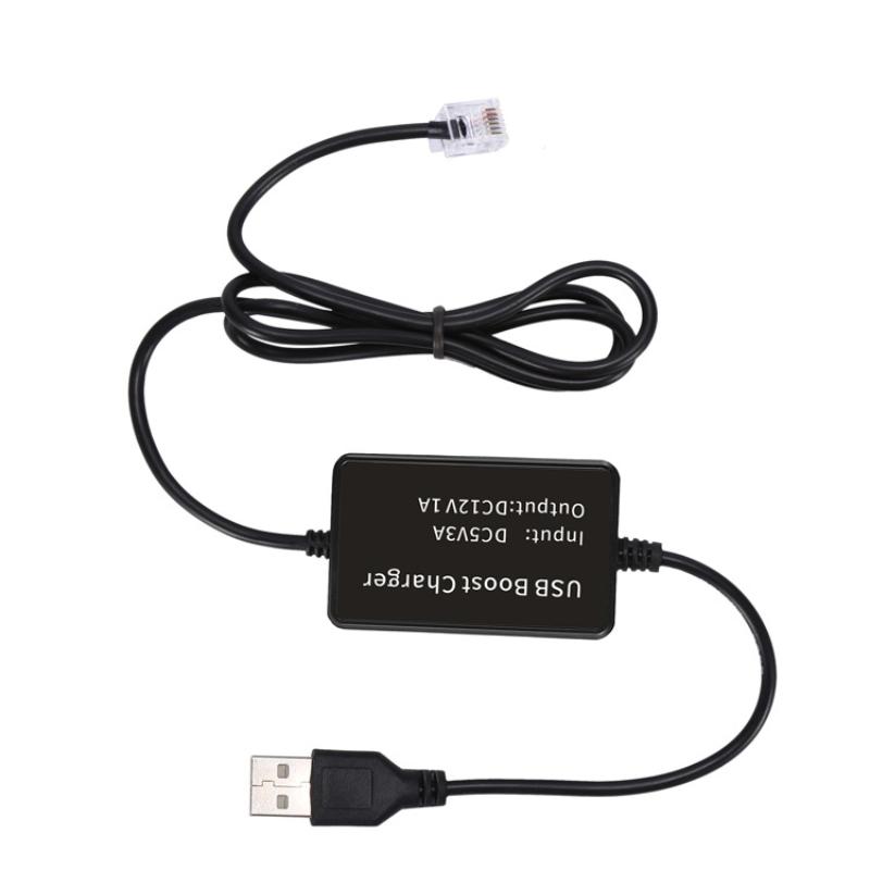 Кабель USB на RJ11, USB на RJ11/DC55x21, Кабель питания для радар-детектора, USB-штекер для подключения к автомобильному зарядному устройству, Для большинства радар-детекторов