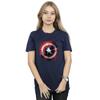 Marvel Womens/Ladies Avengers Captain America Art Shield Cotton Boyfriend T-Shirt