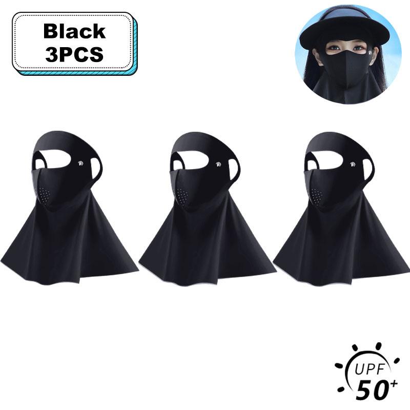 Солнцезащитная маска из ледяного шелка с UPF50+ для максимальной защиты от УФ-лучей, 3D-бафф от УФ-лучей, летний охлаждающий чехол для лица для женщин и мужчин