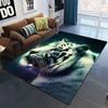 Art Domineering Tiger 3D Print Carpets for Living Room Bedroom Decor Carpet Soft Flannel Home Bedside Floor Mat Play Area Rugs
