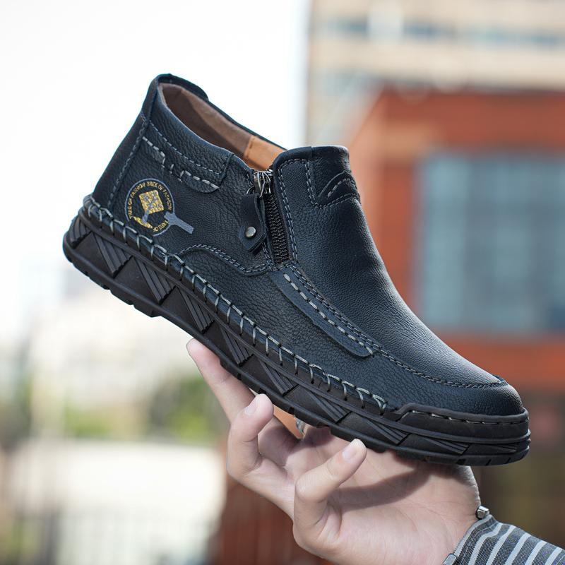 Сапоги из спилка ручной работы, мужская обувь, удобные ботильоны для мужчин, повседневная обувь, обувь для инструментов большого размера