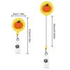 Practical Flower Fruit Doctor Nurse Clip Retractable Keychain ID Card Badge Holder Badge Reel Clip
