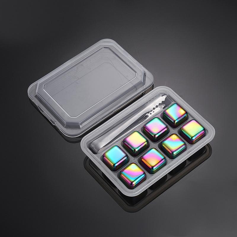 304 Stainless Steel Ice Cubes, Reusable Whiskey Stones, Dice Poker Pattern, Quick-Frozen Metal Ice Pellets, Beer Cooler Bar Tool