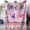 Фланелевое одеяло K-POP Охотники на демонов Huntrix Тигр Мягкое теплое Покрытие для дивана и кровати Путешествия Кемпинг Домашний отдых Подарок для девушек Фанатов