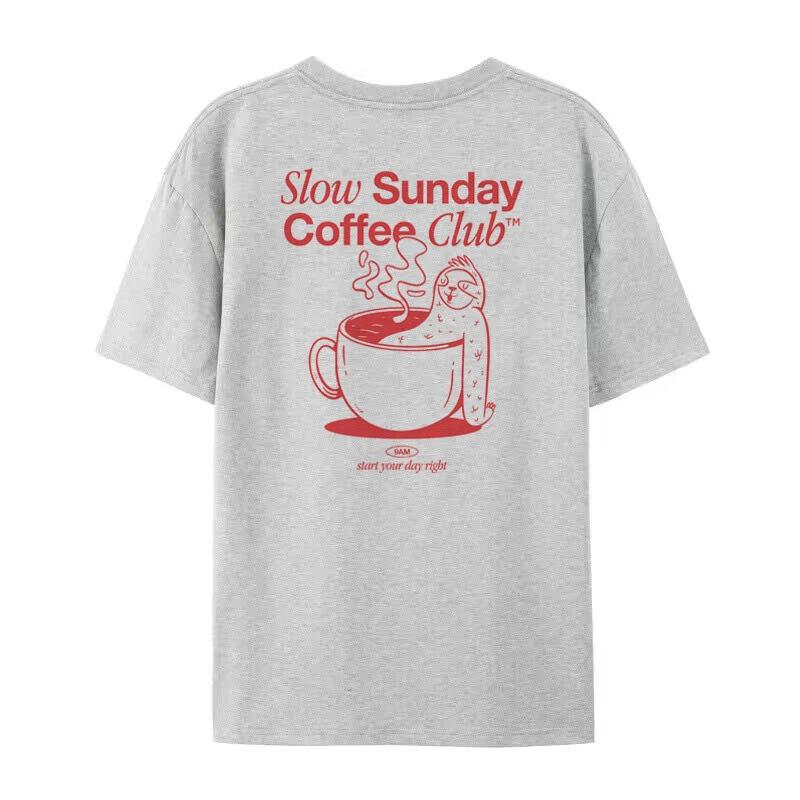 Unisex Retro Funny Coffee Club TShirts Hippie Cute Caffeine T Shirt Oversized Streetwear Graphic Tees Unisex Summer Tops Gifts