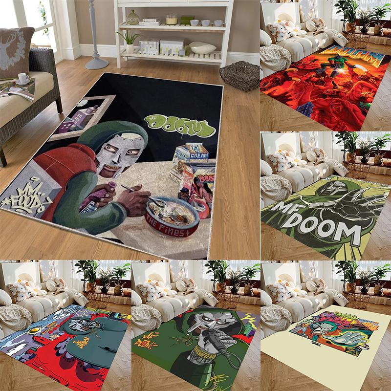Doom Album Cover Rug, Hip-Hop Album Cover Decoration MF DOOM Hip-hop Band Music Decorative Rug Modern Home Popular Carpet