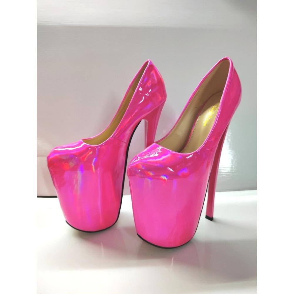 Сексуальные женские туфли-лодочки 22 см, обувь для стриптиза, модель на платформе для танцев на пилоне, обувь на высоком каблуке для ночного клуба, обувь больших размеров