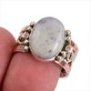 Натуральный Дендритовый Опал Двухцветное Кольцо из Стерлингового Серебра 925 пробы Размер 7.5 w7q41