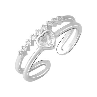 Серебряное кольцо с фианитами (2082170)