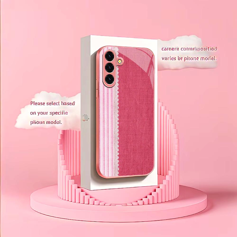 Мягкий розовый градиентный Чехол для телефона для Samsung Galaxy S26 S25 S24 S23 S22 FE Ultra Plus Встроенное стекло ощущение голого корпуса Мужчины женщины