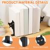Peeping Cat Metal Bookend Cute Cat Desk Decorative Bookend Bookshelf Decoration for Bookshelf Office Desk Home Present