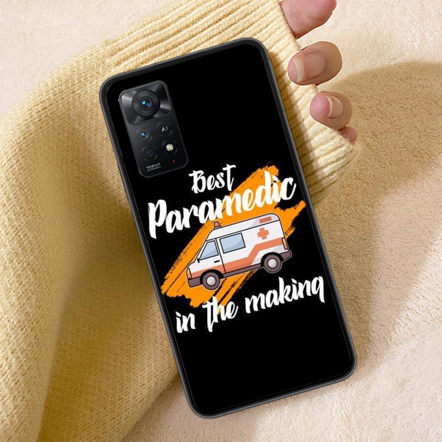Paramedic Ambulance Wee Woo Phone Case For Redmi Note 13 14 15 Pro Plus 12 13C 12C 15C 9 10 10C 9T 9C 9A TPU Soft Cover Clear Ce