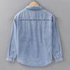 Весенняя повседневная джинсовая рубашка с длинным рукавом, мужская модная универсальная японская ретро рабочая рубашка, мужская куртка