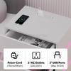 2/1PC RGB Bedside Table With LED Remote Control Locker 4/3/2 Drawer Large Capacity Storage Furniture For Living Room Bedroom HWC