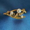 Brooch High-End Niche Silk Scarf Buckle Alloy Diamond Coat Pearl Corsage Pin Accessories