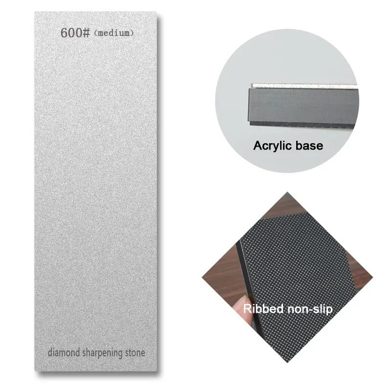 Diamond Whetstone Knife Sharpener Hard Non-slip Base 80-3000 Grit Fine Grinding Sharpening Stone 230*80mm Kitchen Tool