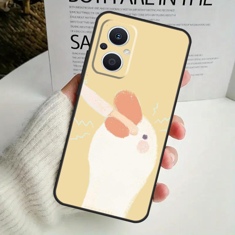 Cartoon Funny Goose Case For OPPO Reno 10 Pro 11F 4 5 6 7 8 Lite 4Z 5Z 8T OPPO Find X2 X3 X5 Lite X6 Pro Cover