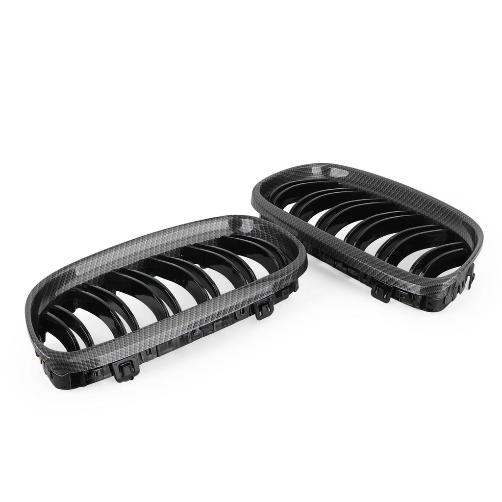 Front Kidney Grill Grilles Carbon Fiber Fit BMW E90/E91 LCI 3 Series 2008-2012