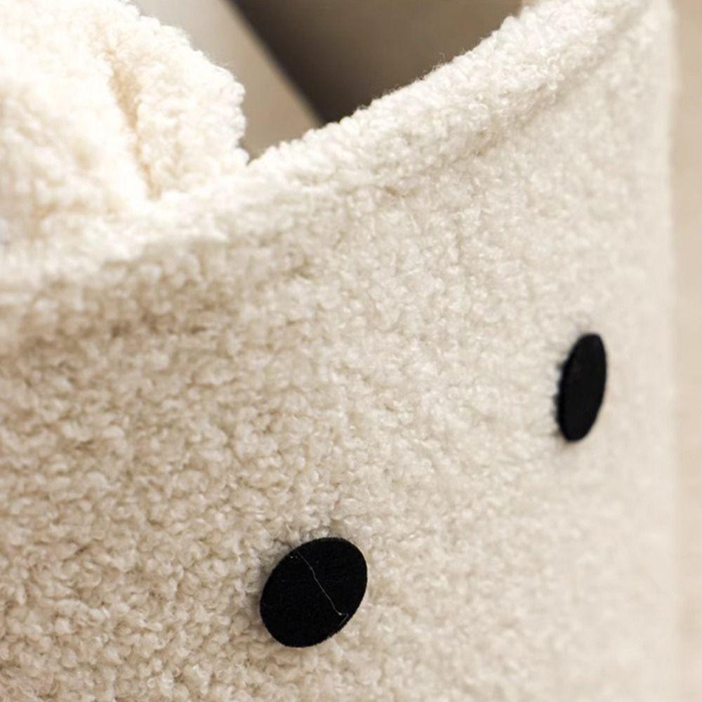Cute Cartoon Folding Basket Large Capacity Plush Storage Basket Dirty Clothes Basket  Living Room