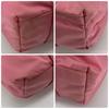 PRADA Pocono Tessuto Nylon Ribbon Hand Tote Bag One Shoulder Strap Leather Pink Silver Hardware Triangle Logo Plate