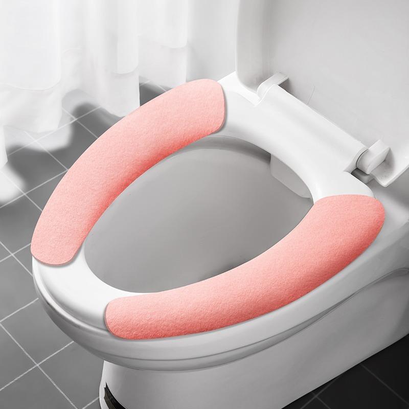 Washroom Washable Sticky Toilet Mat Seat Cover Pad Household Soft Plus Cashmere Toilet Seat Cover