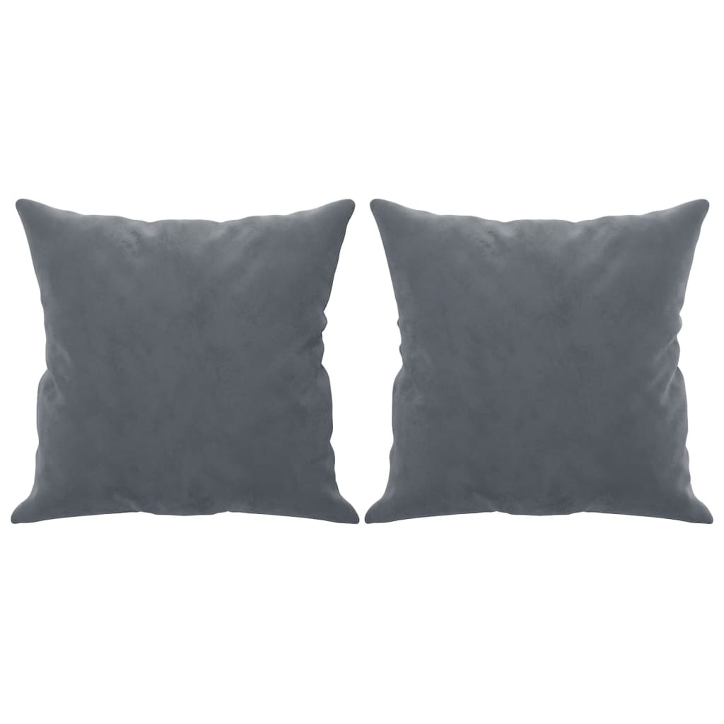 Vidaxl 2-Osobowa Sofa Z Poduszkami, Ciemnoszara, 140 Cm, Aksamit