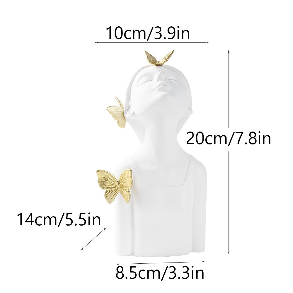 Европейский стиль, легкая роскошь, мода, глядя на бабочку, девушка, смоляные украшения, модель окна дома, комната, художественное оформление, украшение