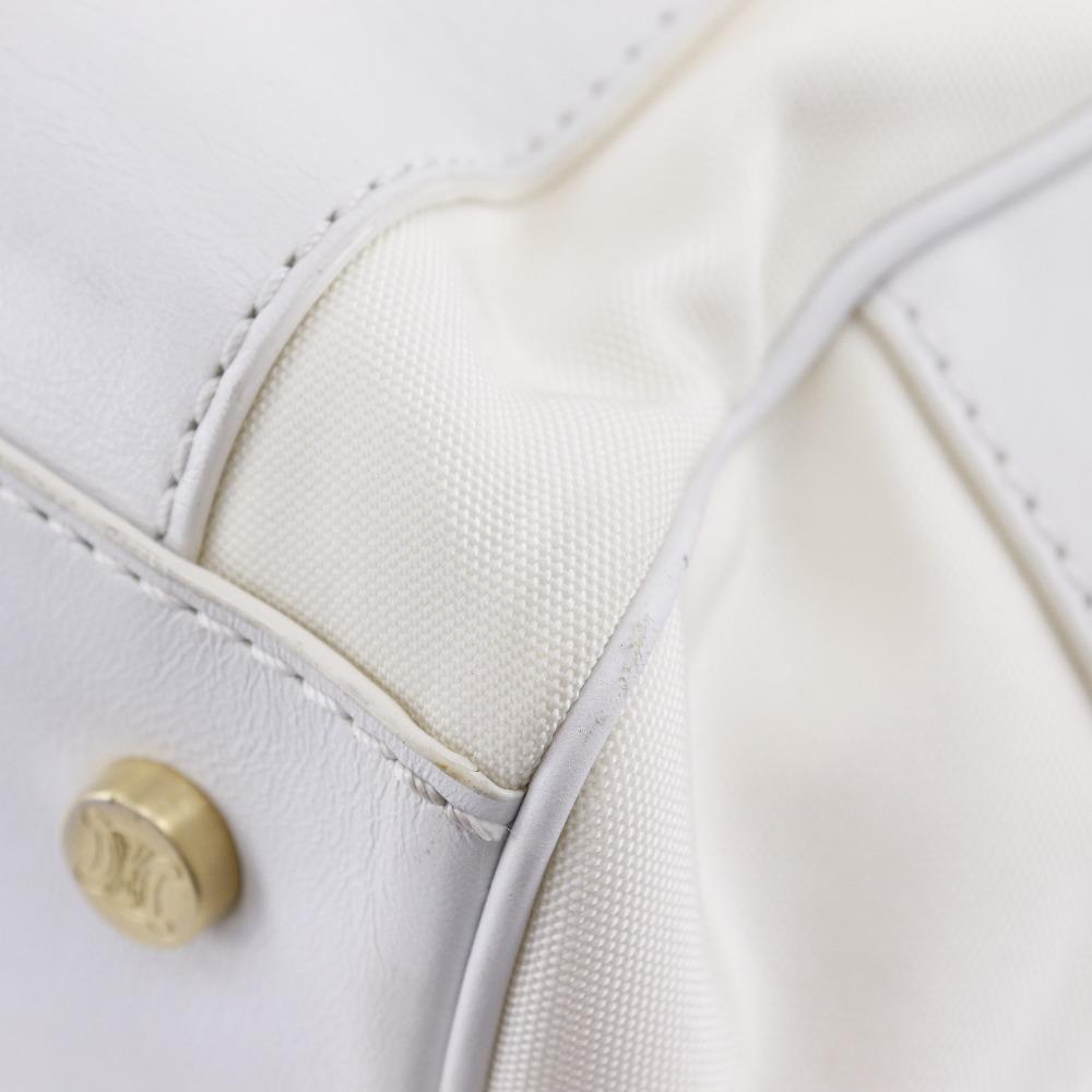 Celine Мини-сумка Boston 2004 Олимпиада в Афинах Лимитированная Белый нейлоновый канвас/кожа Женская Б/у