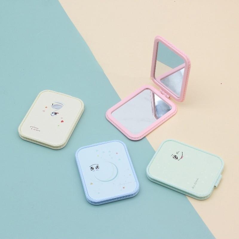 Handheld Makeup Mirror Double Sided Mini Portable Pocket Folding Round Makeup Mirror For Travel Beauty Cosmetic Tool