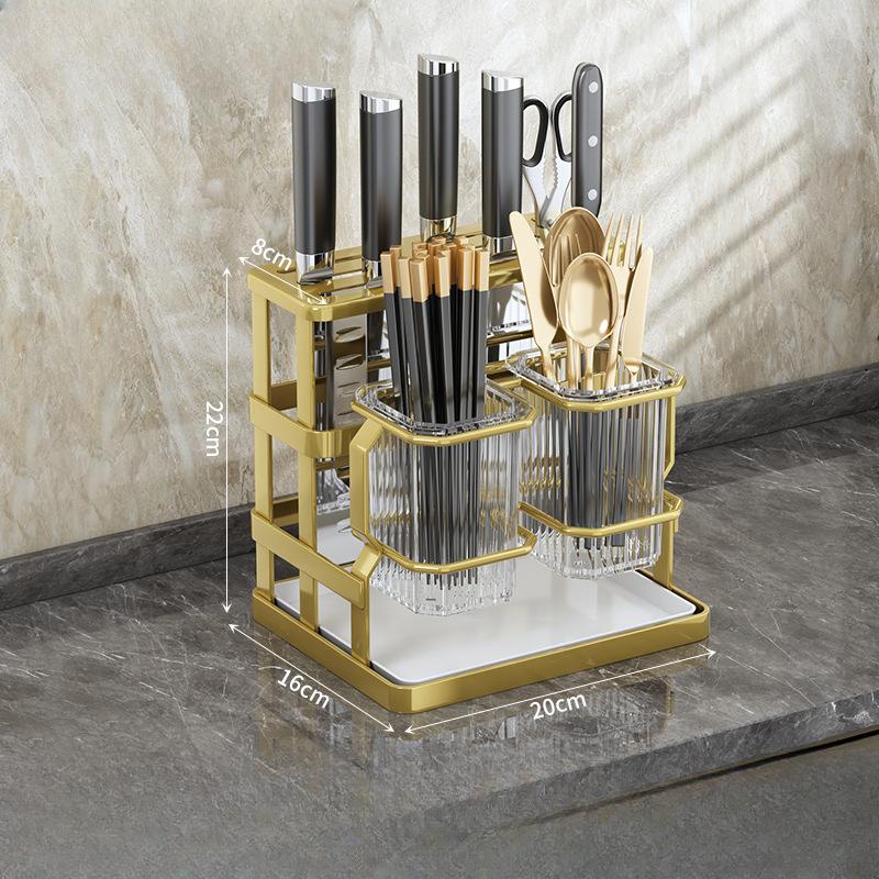 Держатель для столовых приборов на столешницу кухни, настенный органайзер для кухонных принадлежностей, подставка для ножей, подставка для ложек и вилок с дренажом