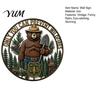 Ranger Themed Wall Decor Only You Can Prevent Wildfires Metal Sign, Vintage Round Bear Sheltered Outdoor Space Decoration Hanging Decor, Funny