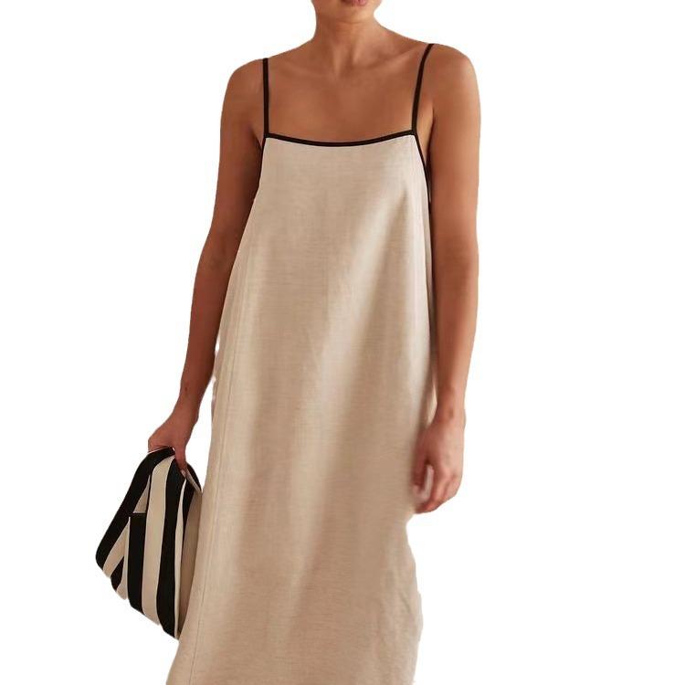 Модное цветное распашное платье с бретелькой на шее, 2024, однотонное, удобное, элегантное и красивое женское платье для отдыха