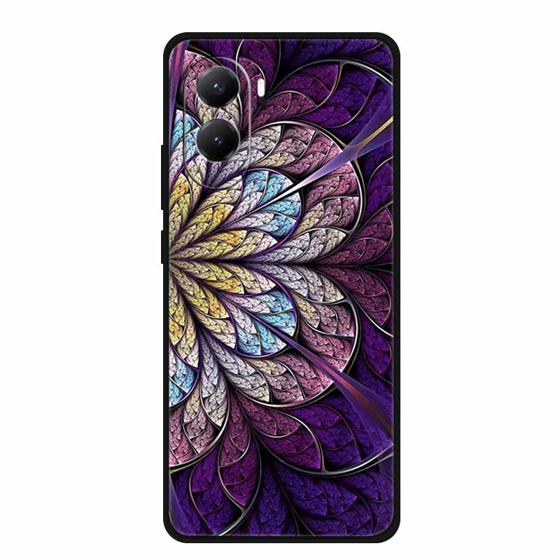 For Xiaomi Poco M7 4G Case Cat Painted TPU Black Soft Silicone Phone Case Color Lattice Bumper Protector New for Poco M7 Fundas