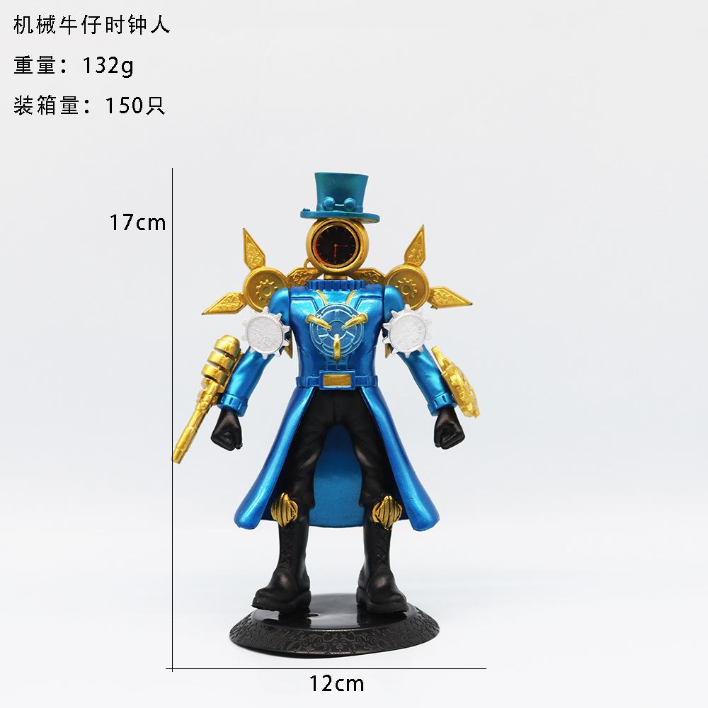 Skibidi Toilet Cameraman Titan Anime Clock Man Figures Titanium Figurine Handmade Model Doll Collection Hobby Toy Desl Decor
