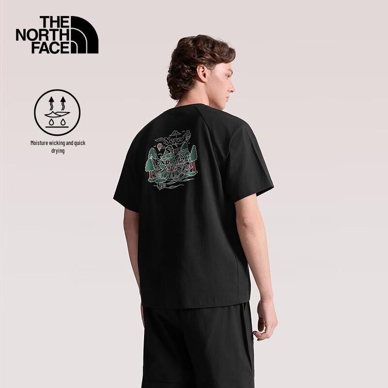 The North Face Мужская повседневная хлопковая футболка с коротким рукавом для активного отдыха 8GX4