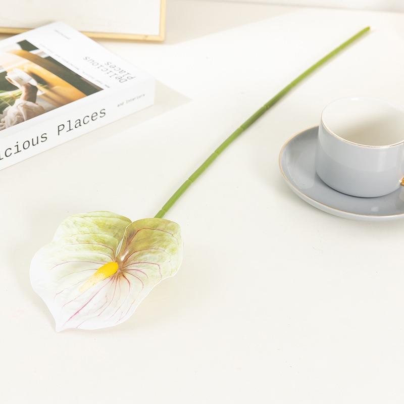 6 шт. пластиковый неувядающий искусственный цветок антуриума искусственный цветок антуриума имитация растения реквизит для свадебной фотосъемки украшение для гостиной дома