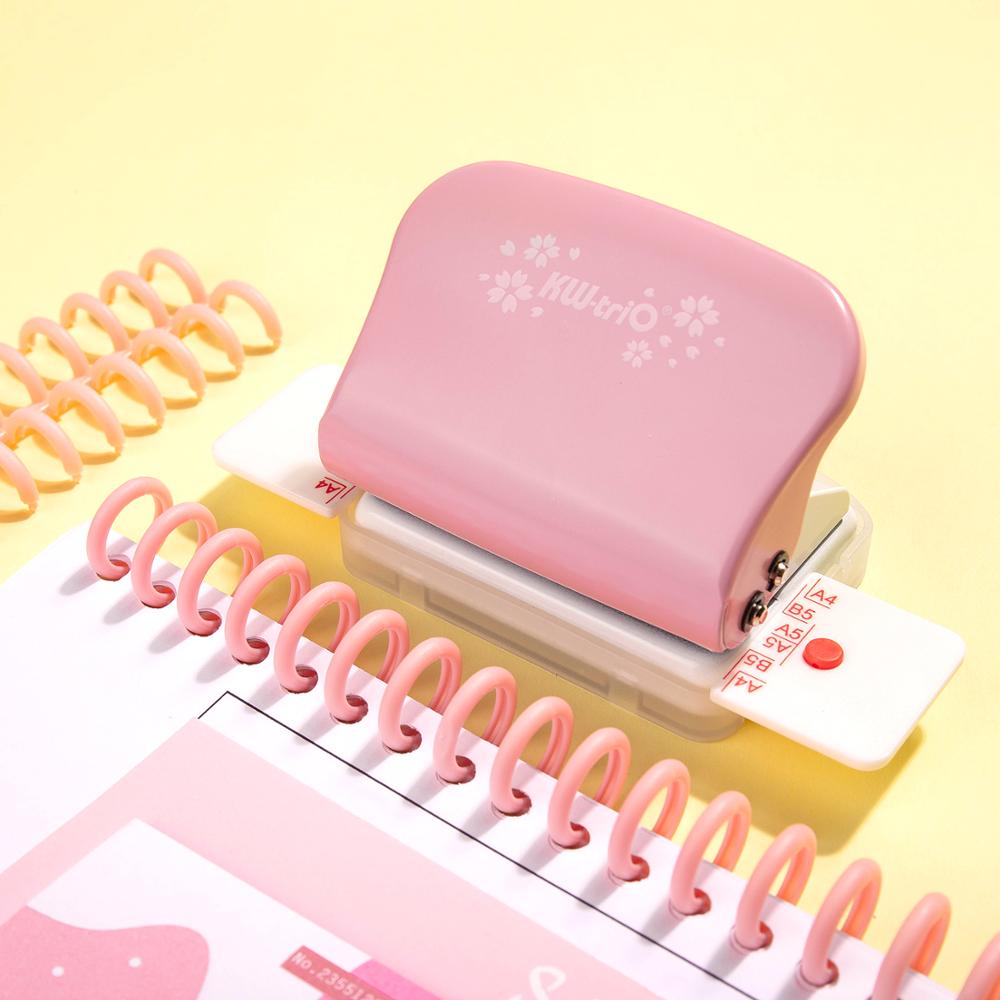 KW-trio, дырокол для бумаги с 6 отверстиями, ручной металлический дырокол, емкость 5 листов, 6 мм для ноутбука A4 A5 B5, дневник, планировщик