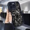 Черный Чехол для Телефона с Кружевным Узором для Xiaomi Redmi Note 14 13 12 11 Pro Plus 4G 5G 12S 11S 10S 10 9 9S 14C 13C