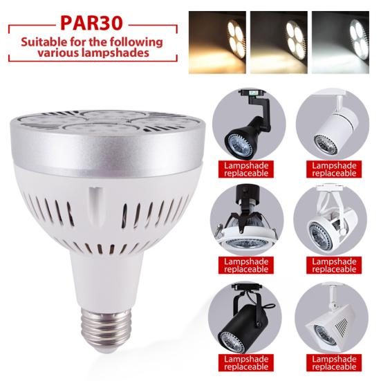 E27 35W P30 Светодиодная лампа PAR30 Super Light Яркий прожектор для домашней студии