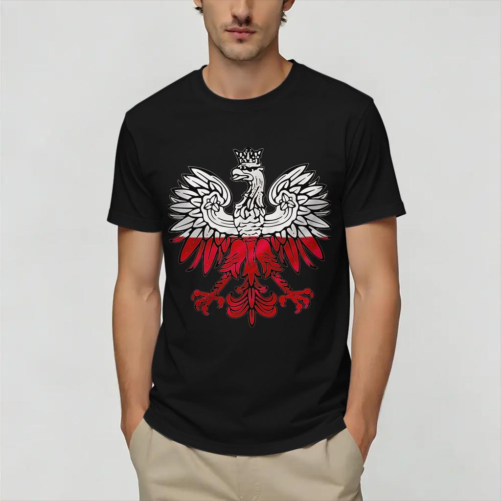 Vintage Poland Polish Flag TShirt Summer Pure Cotton T Shirts For Unisex Hipster Tee Shirt Short Sleeve Y2K Casual Top Tees