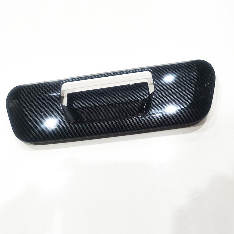 For Nissan Navara NP300 2015- Accessory glossy carbon fiber Car car side boot Trunk door handle bowl Trim 2016 2017 2018