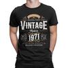 Vintage 1971 Limited Edition Unisex Unisexs T Shirt 55th Birthday Novelty Tees Short Sleeve Round Neck TShirts Cotton Tops