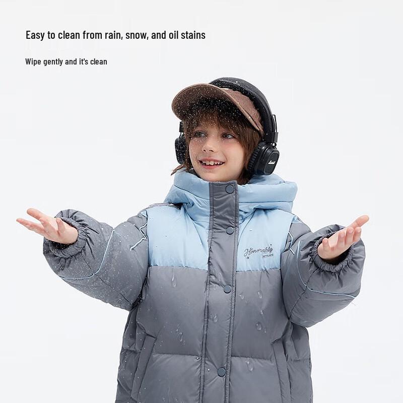 Zhimu Kids' DuPont 3-Proof Hooded Down Jacket