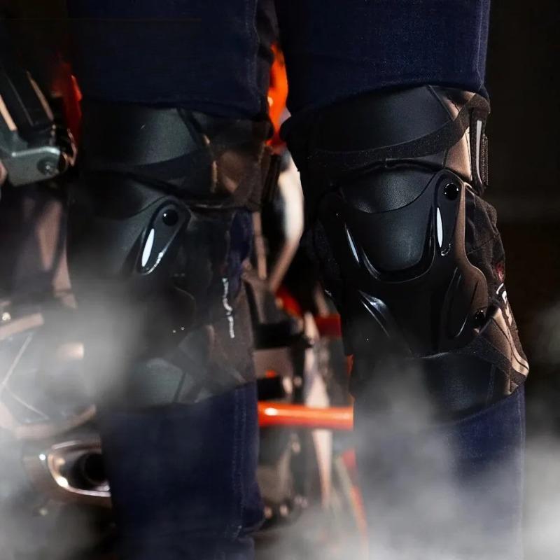 Наколенники Pro Guard Moto Shield – Регулируемая, сертифицированная CE защита от ударов, светоотражающие для мотокросса, гонок и ночной езды