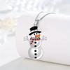 Cute Doll Shaped Christmas Necklace With Rhinestone Alloy Chain For Wear Holiday