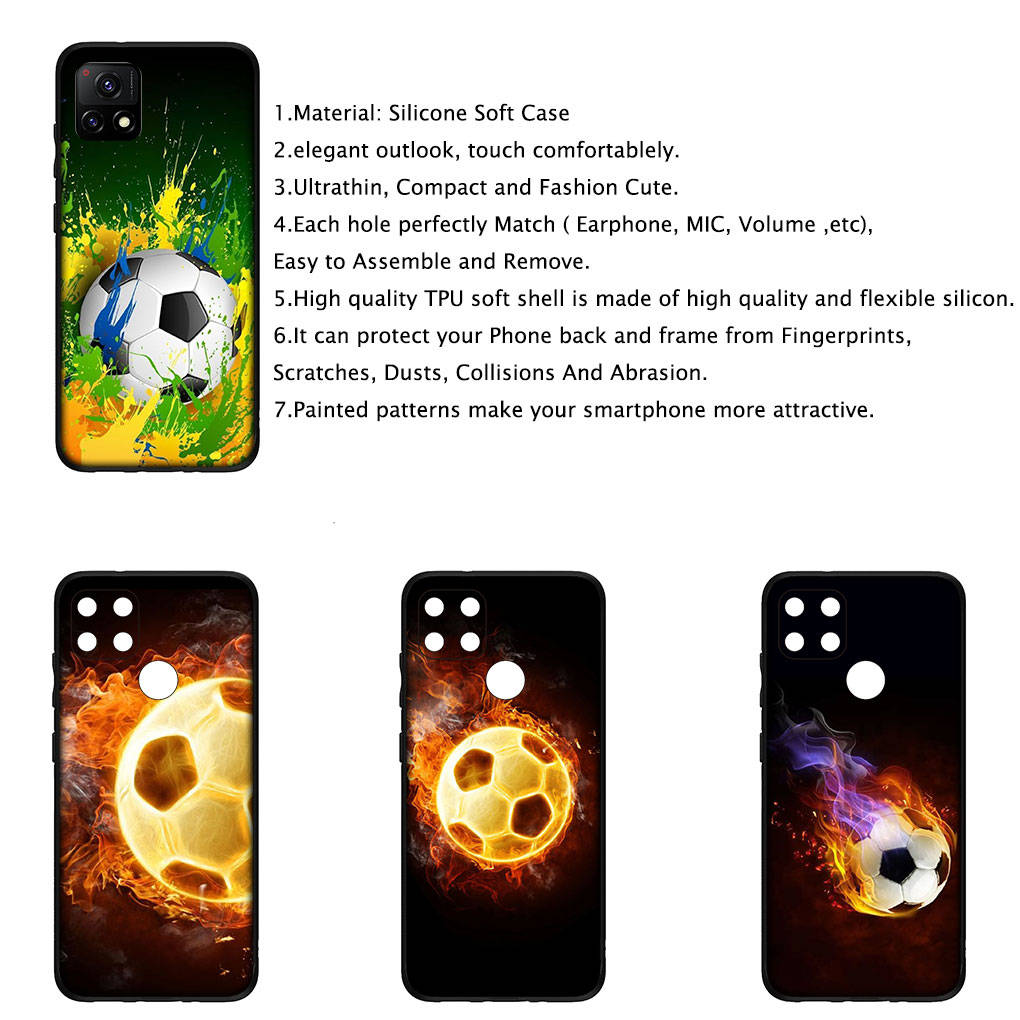 Чехол для iPhone 16 15 Xiaomi Redmi Note 14 13 12 11 Pro Max X 8 16e Samsung Galaxy S25 S24 S23 Moto OPPO Huawei Футбол Игра Футбольный Матч Чехол для телефона