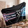 West Ham United football Personalized Fleece Blanket With Football Logo, Custom Name Text Soft Warm Home Throw Blanket